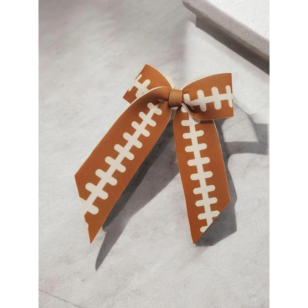 Football Hair Bow | Game Day Ponytail Bow | Fall Football Accessory‎